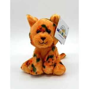 Build A Bear Halloween Pumpkin Kitty Mini Beans Plush 5” Sunrise Pattern